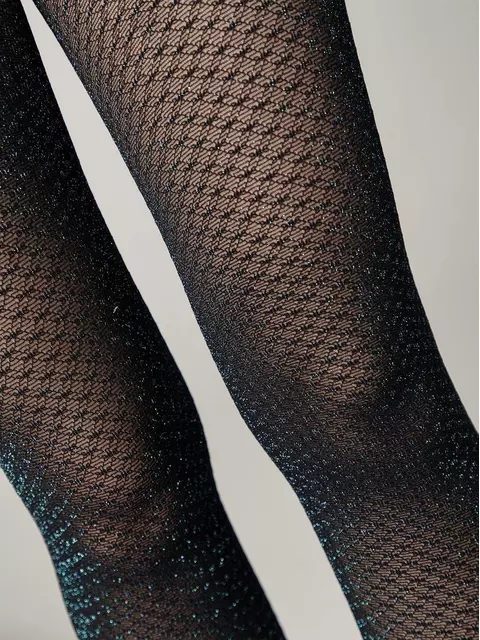 Колготки женские conte fete с ажурным геометрическим рисунком и цветным люрексом mare-nero, 21С-8СП, 2, CONTE ELEGANT,  - 3