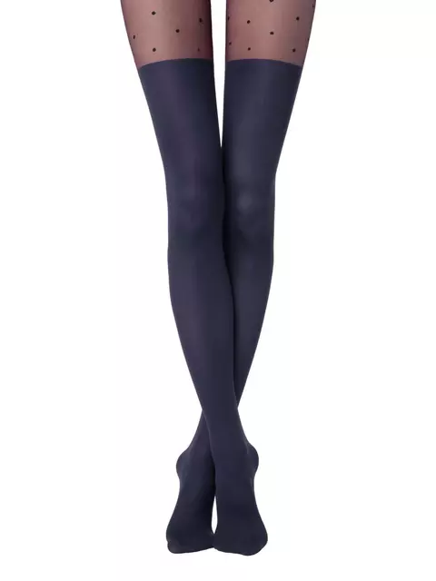 Колготки в горошек с имитацией гольфинов sensation marino, 18С-15СП, 2, CONTE ELEGANT,  - 3