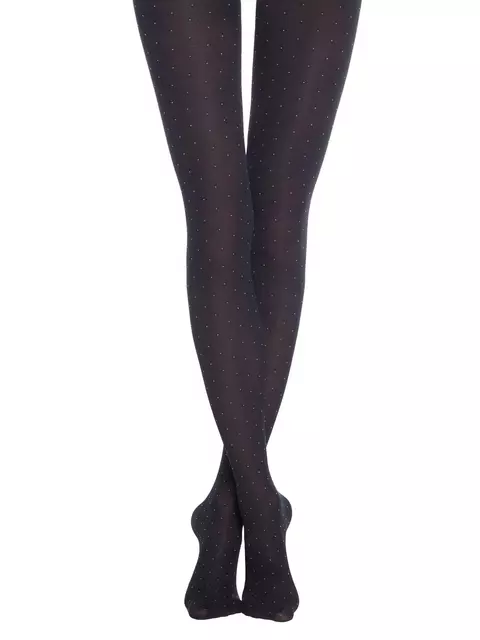 Фантазийные колготки с рисунком "точки" point grafit, 19С-10СП, 2, CONTE ELEGANT,  - 3
