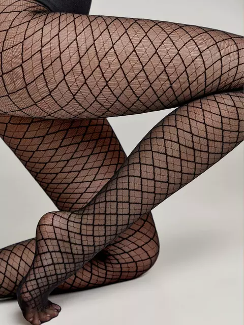 Фантазийные колготки с геометрическим рисунком afina nero, 19С-105СП, 3, CONTE ELEGANT,  - 4
