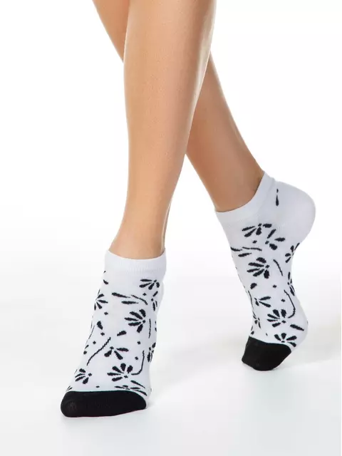 Короткие женские носки esli classic 211 белый, , 38-39 (25), ESLI, - 1