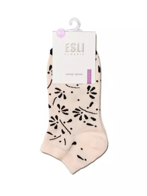 Короткие женские носки esli classic 211 персик, , 36-37 (23), ESLI, - 3