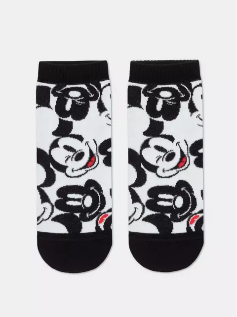 Короткие женские носки с рисунками минни маус ©disney 360 черно-белый, , 36-39 (23-25), , - 5