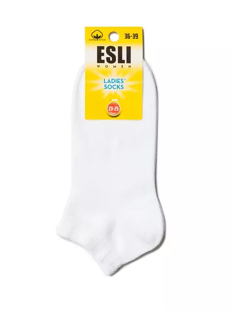 Короткие женские носки esli 000 белый, 19С-149СПЕ, 36-39 (23-25), ESLI,  - 3