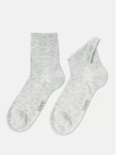 Классические женские носки из органического хлопка biofil® 000 светло-серый, 21С-107СП, 36-37 (23), CONTE ELEGANT,  - 3
