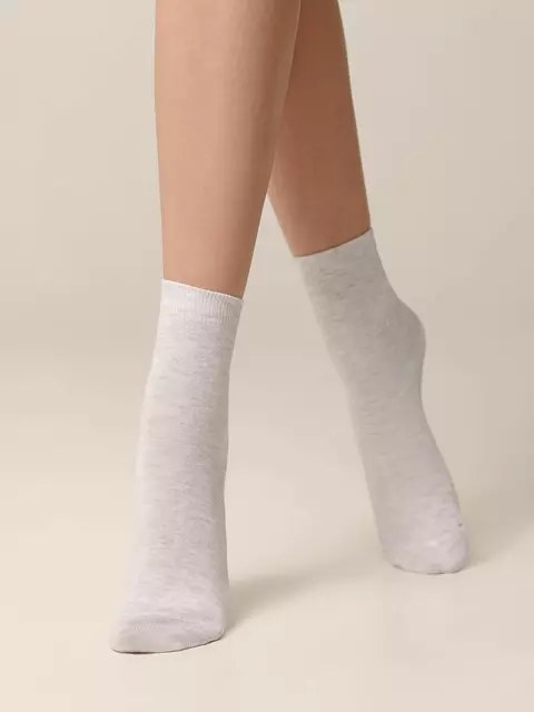 Классические женские носки из органического хлопка biofil® 000 светло-серый, 21С-107СП, 36-37 (23), CONTE ELEGANT,  - 1
