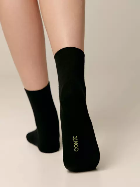 Классические женские носки из органического хлопка biofil® 000 черный, 21С-107СП, 36-37 (23), CONTE ELEGANT,  - 2
