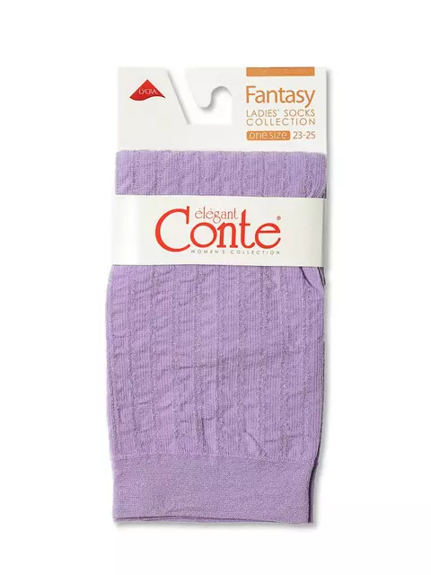 Носки женские conte fantasy в полоску с люрексом violet, 19С-25СП, 36-39 (23-25), CONTE ELEGANT,  - 3