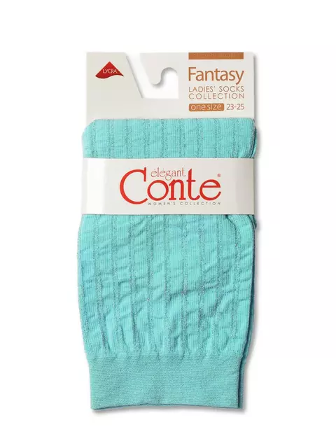 Носки женские conte fantasy в полоску с люрексом turquoise, 19С-25СП, 36-39 (23-25), CONTE ELEGANT,  - 3