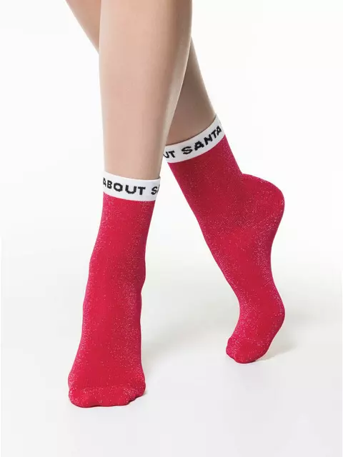Новогодние женские носки conte new year 284 красный, 21С-83СП, 36-39 (23-25), CONTE ELEGANT,  - 1