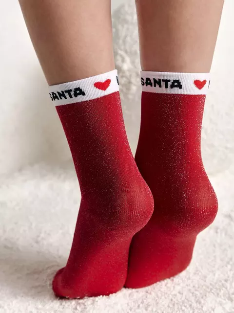 Новогодние женские носки conte new year 284 красный, 21С-83СП, 36-39 (23-25), CONTE ELEGANT,  - 3