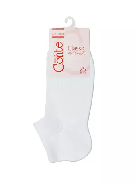 Носки женские conte classic (короткие) 016 белый, 7С-34СП, 36-38 (23-25), CONTE ELEGANT,  - 3