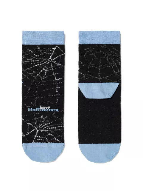 Носки женские conte classic (стразы, люрекс) 285 черный-голубой, 17С-46СП, 36-37 (23), CONTE ELEGANT,  - 2