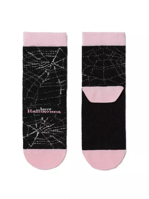 Носки женские conte classic (стразы, люрекс) 285 черный-светло-розовый, 17С-46СП, 38-39 (25), CONTE ELEGANT,  - 2