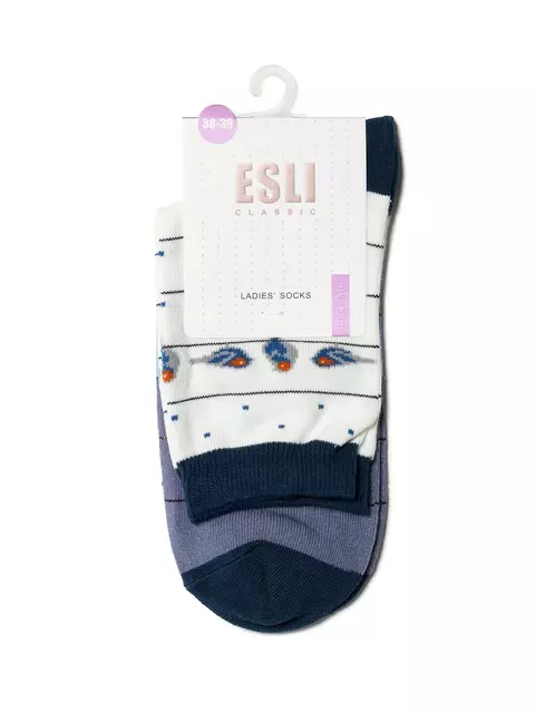Носки женские esli classic 113 голубой, 15С-20СПЕ, 36-37 (23), ESLI,  - 3