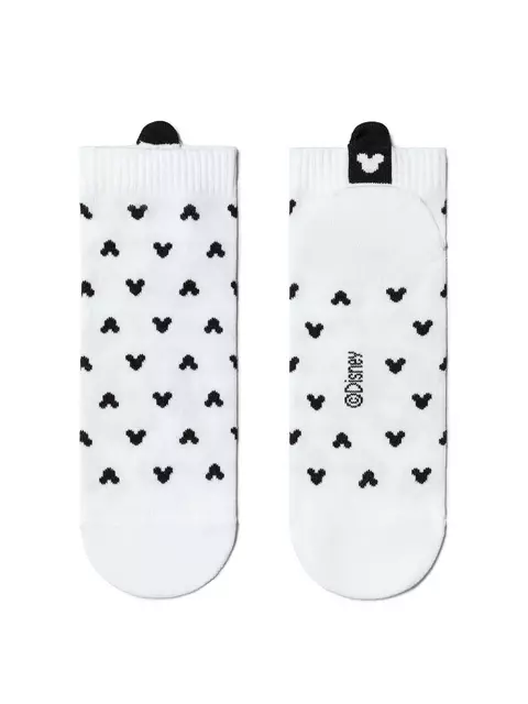Короткие хлопковые женские носки с рисунками ©disney и пикотом-«язычком» 206 белый, 20С-1СПМ, 36-37 (23), CONTE ELEGANT,  - 3