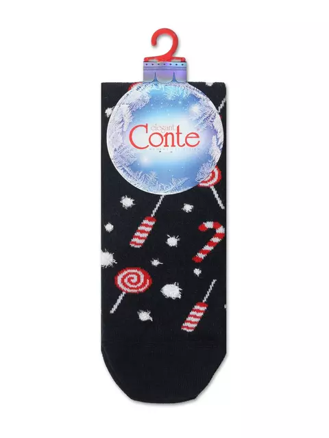 Новогодние женские носки с пушистой нитью «sweets» 521 темно-синий, 20С-34СП, 36-39 (23-25), CONTE ELEGANT,  - 3