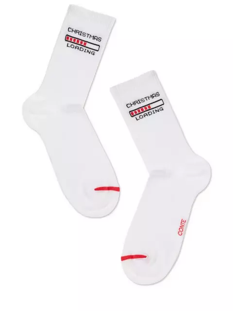Новогодние женские носки conte new year 281 белый, 21С-34СП, 36-39 (23-25), CONTE ELEGANT,  - 4
