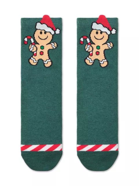 Новогодние женские носки conte new year 652 т.бирюзовый, 21С-76СП, 36-39 (23-25), CONTE ELEGANT,  - 3