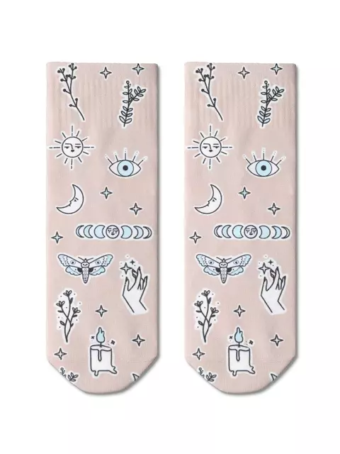 Носки женские conte fantasy (короткие, печать) 331 бежевый, 21С-112/1СП, 36-39 (23-25), CONTE ELEGANT,  - 2