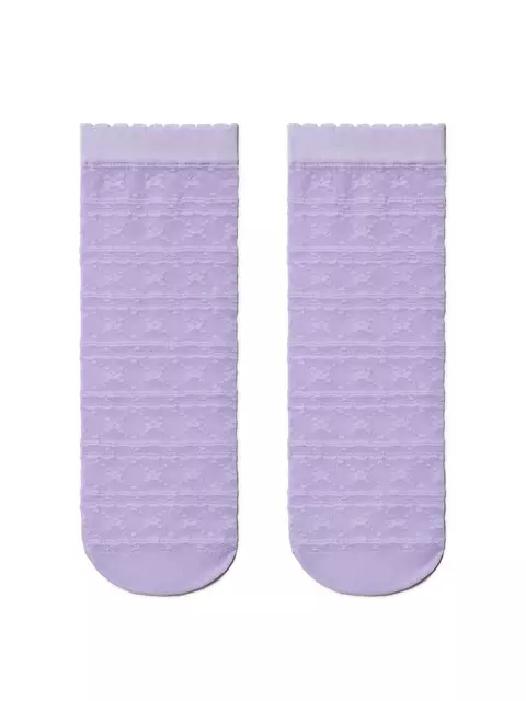 Тонкие женские носки fantasy с ажурным рисунком 19с-112сп violet, 19С-112СП, 36-39 (23-25), CONTE ELEGANT,  - 2