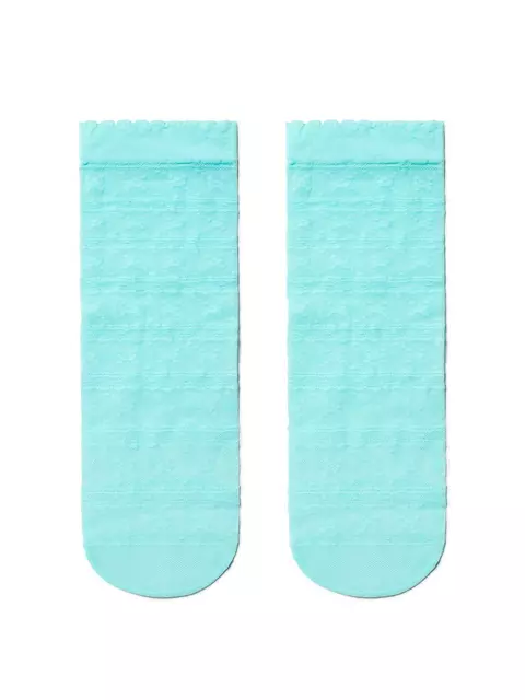 Тонкие женские носки fantasy с ажурным рисунком 19с-112сп turquoise, 19С-112СП, 36-39 (23-25), CONTE ELEGANT,  - 2