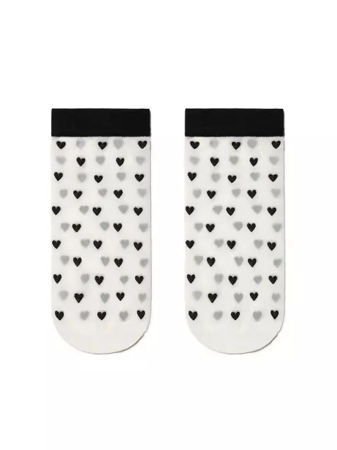 Тонкие женские носки fantasy с рисунком "сердечки" conte 19с-111сп panna, 19С-111СП, 36-39 (23-25), CONTE ELEGANT,  - 5