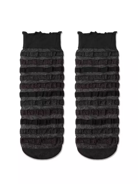 Сияющие женские носки в разноцветную полоску fantasy 21с-14сп nero, , 36-39 (23-25), , - 2