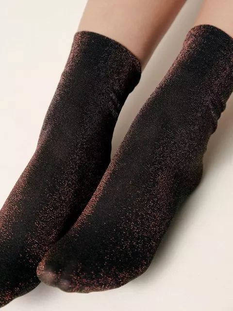Носки женские сияющие с люрексом conte 21с-84сп shiny copper, 21С-84СП, 36-39 (23-25), CONTE ELEGANT,  - 2