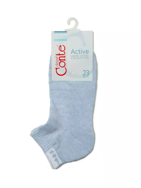 Носки женские хлопковые active (короткие, махр. стопа) 091 светло-голубой, 16С-92СП, 38-39 (25), CONTE ELEGANT,  - 3