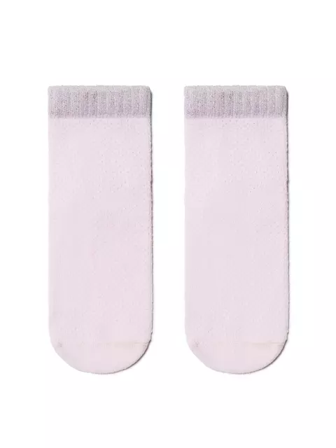 Носки женские хлопковые ajour (короткие, люрекс) светло-розовый, 15С-81СП, 36-37 (23), CONTE ELEGANT,  - 2
