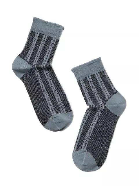 Носки женские хлопковые classic (рельефные) 086 серый, 16С-58СП, 36-37 (23), CONTE ELEGANT,  - 2