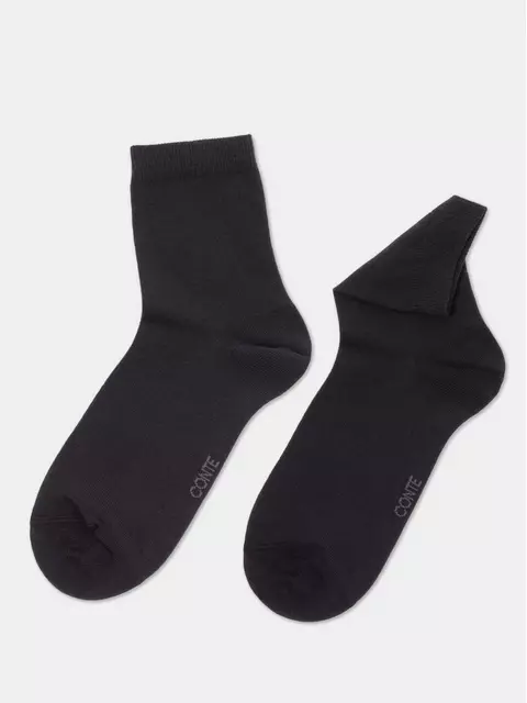Хлопковые женские носки conte classic 000 графит, 7С-22СП, 38-39 (25), CONTE ELEGANT,  - 3