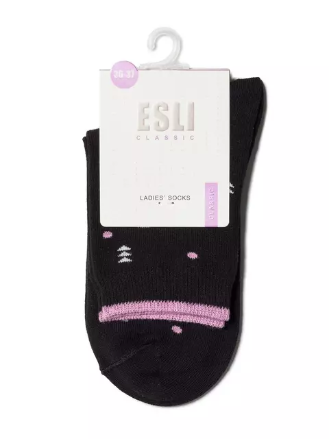 Носки женские хлопковые esli classic 198 черный, 15С-20СПЕ, 38-39 (25), ESLI,  - 3