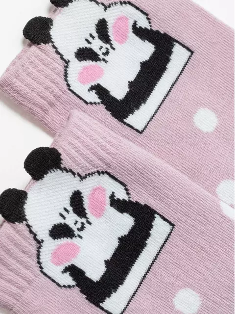 Хлопковые женские носки classic с пикотом «panda» 365 пепельно-розовый, 17С-183СП, 40-41 (27), CONTE ELEGANT,  - 4