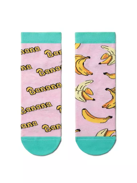 Носки женские хлопковые conte happy c рисунками "бананы" 166 светло-розовый, 18С-227СП, 36-39 (23-25), CONTE ELEGANT,  - 2