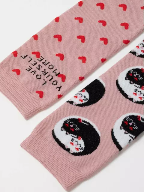 Хлопковые женские носки happy с рисунком «love yourself» 387 пепельно-розовый, 18С-227СП, 36-39 (23-25), ,  - 3