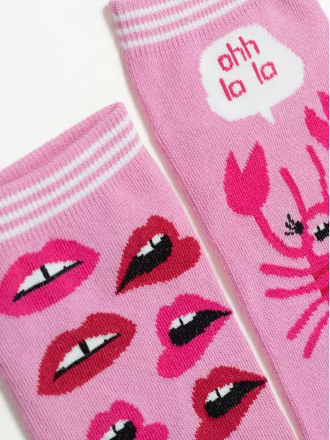 Носки женские хлопковые happy 336 мальва, 19С-114СП, 36-39 (23-25), CONTE ELEGANT,  - 4