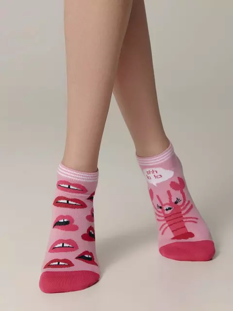 Носки женские хлопковые happy 336 мальва, 19С-114СП, 36-39 (23-25), CONTE ELEGANT,  - 2