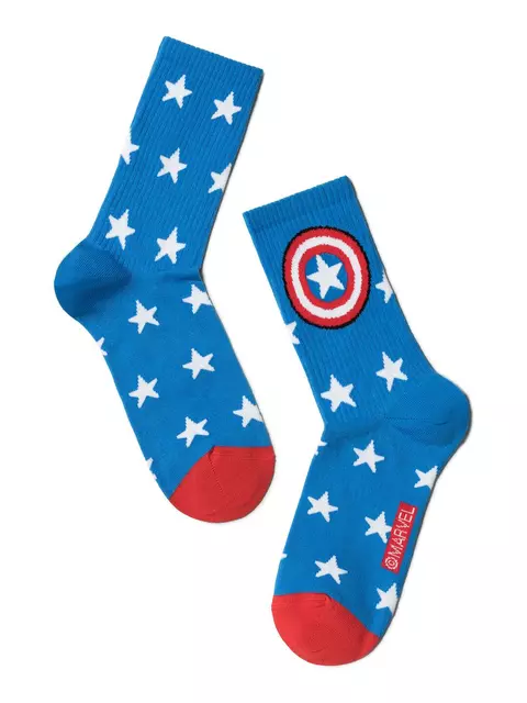 Носки женские удлиненные с рисунками ©marvel 177 синий, 19С-116СПМ, 36-39 (23-25), CONTE ELEGANT,  - 2