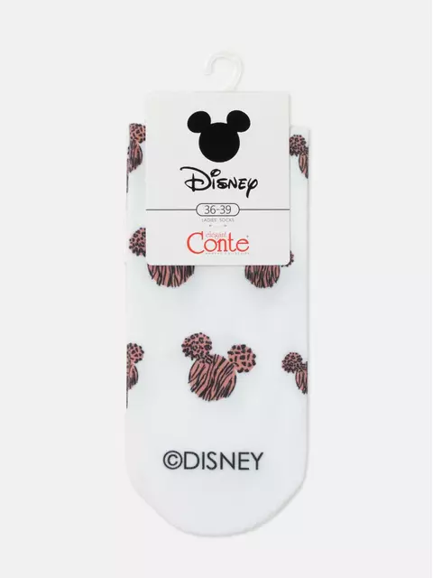 Укороченные женские носки с хлопком «mickey» ©disney 347 белый, , 36-39 (23-25), CONTE ELEGANT, - 4