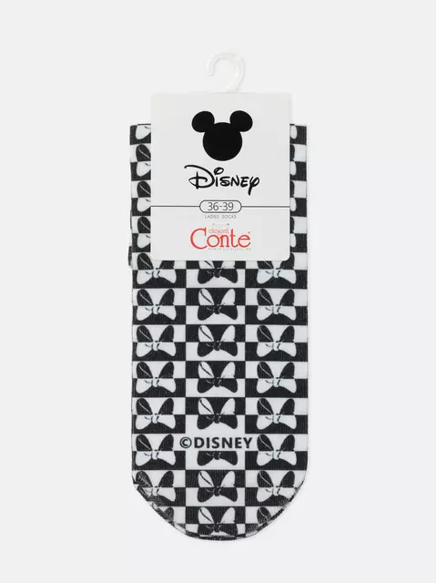Укороченные женские носки с хлопком «black&white» ©disney 345 черный-белый, 21С-112СПМ, 36-39 (23-25), CONTE ELEGANT,  - 4