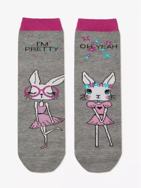 Хлопковые женские носки с рисунками happy (3 пары) 777 ассорти, 18С-227СП, 36-39 (23-25), CONTE ELEGANT,  - 9