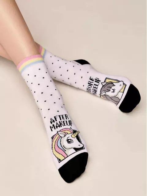 Хлопковые женские носки с рисунками happy (3 пары) 777 ассорти, 18С-227СП, 36-39 (23-25), CONTE ELEGANT,  - 7