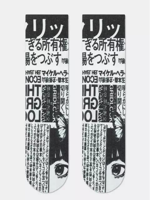 Удлиненные женские носки с хлопком fantasy 390 черно-белый, 19С-236/1СП, 36-39 (23-25), CONTE ELEGANT,  - 3