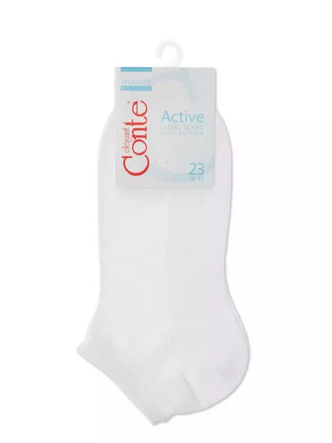 Ультракороткие женские носки active с сеточкой 277 белый, 21С-191СП, 38-39 (25), CONTE ELEGANT,  - 3