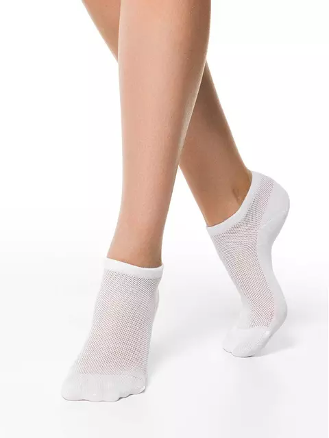 Ультракороткие женские носки active с сеточкой 277 белый, 21С-191СП, 36-37 (23), CONTE ELEGANT,  - 1