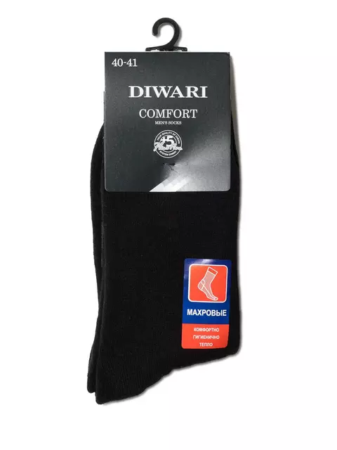 Теплые махровые мужские носки diwari comfort 000 черный, 7С-24СП, 40-41 (25), DIWARI,  - 2