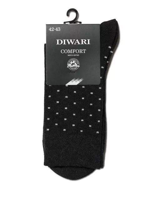 Носки мужские diwari comfort (меланж) 040 черный, 7С-26СП, 40-41 (25), DIWARI,  - 2