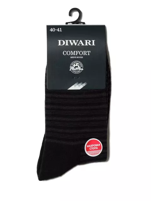 Носки мужские diwari comfort 012 (махровая стопа) черный, 6С-18СП, 44-45 (29), DIWARI,  - 2